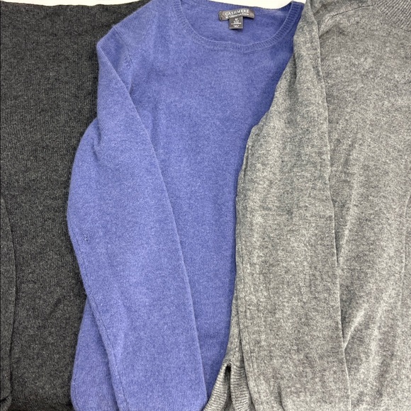 Aqua Cashmere Sweaters - Lot Of Cashmere Sweaters Flawed Crafting DIY Mending Projects Gray Purple Soft